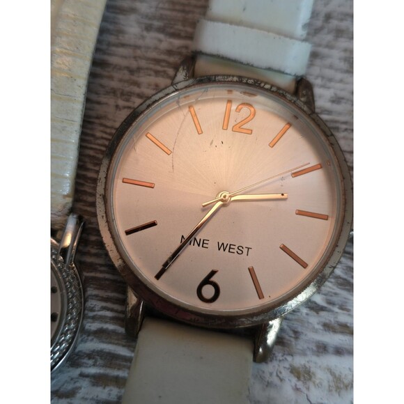 Vintage Watch Lot Fossil Nine West Rhinestone Mixed Womens Watches Parts Repair - Picture 4 of 9